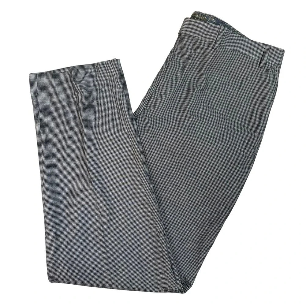 Lauren Ralph‎ Lauren Mens Dress Pants 36x32 Grey Micro Houndstooth Flat Front